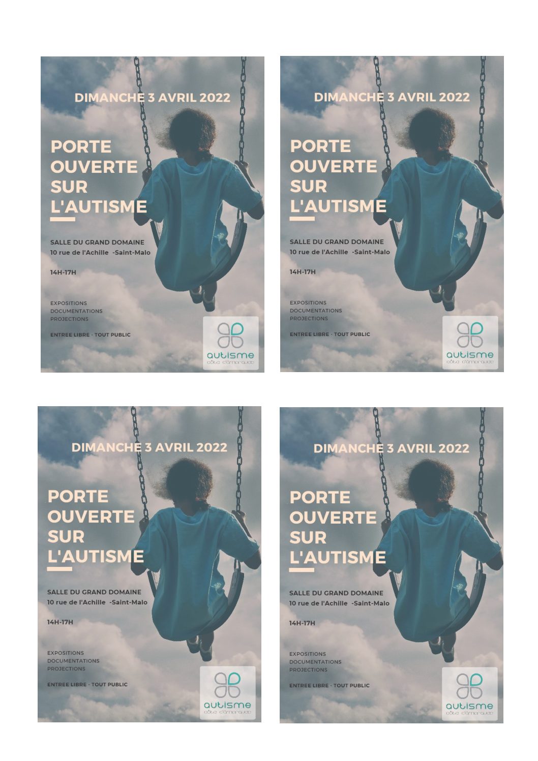 affichette x 4