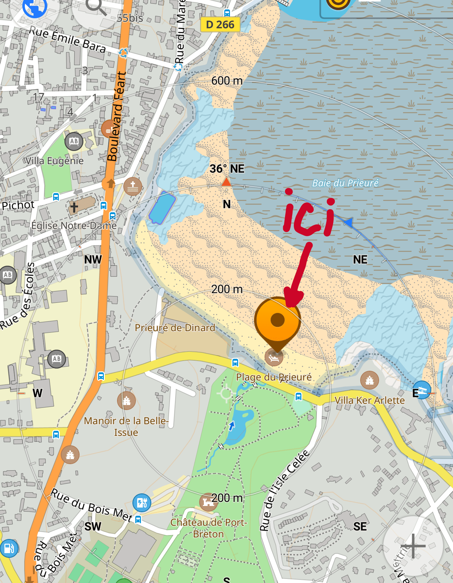 Plage Dinard Plan de la plage du prieuré à Dinard