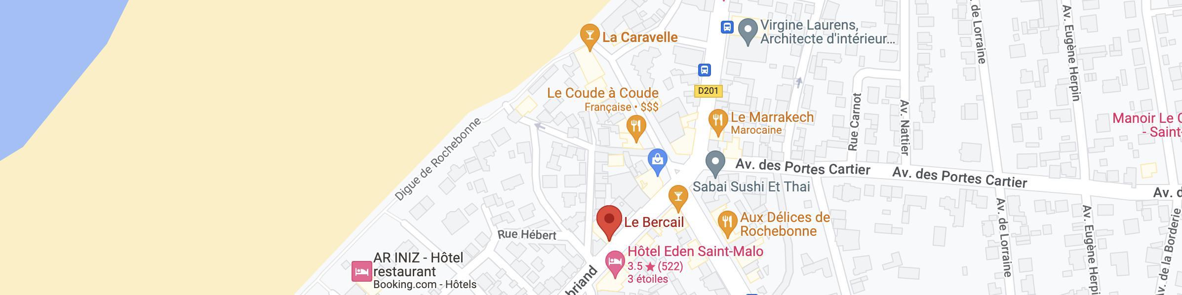 Localisation du Bar "Le Bercail"