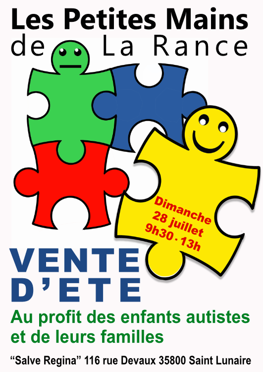 Affiche vente au profit d'autisme émeraude